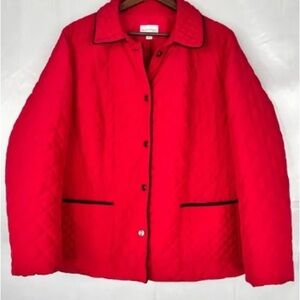 CHANEL Red Quilted Puffer Jacket